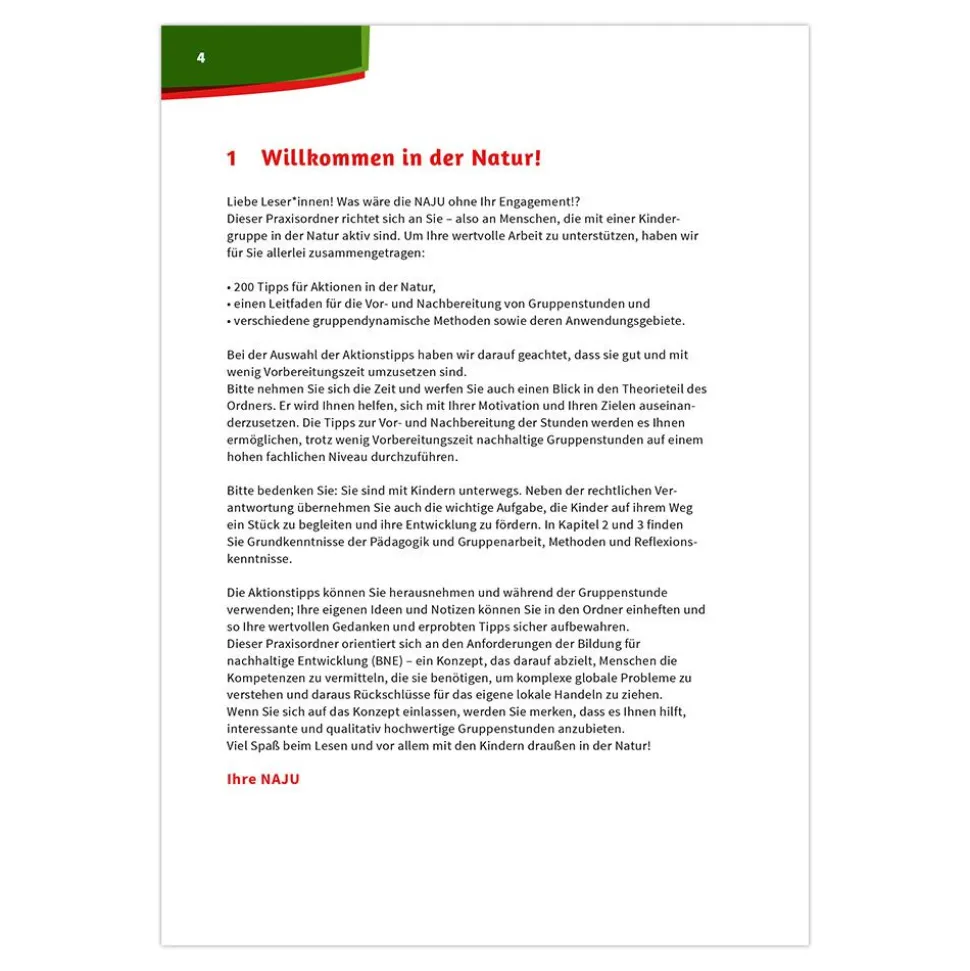 Aktionsordner - Kinder entdecken die Natur