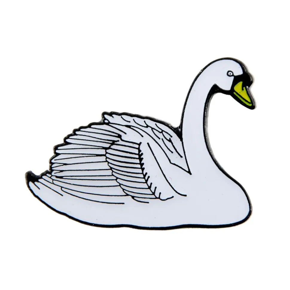 Ansteckpin Höckerschwan
