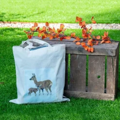 Baumwolltasche Ricke mit ihrem Rehkitz