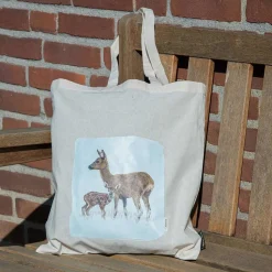 Baumwolltasche Ricke mit ihrem Rehkitz