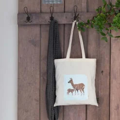Baumwolltasche Ricke mit ihrem Rehkitz