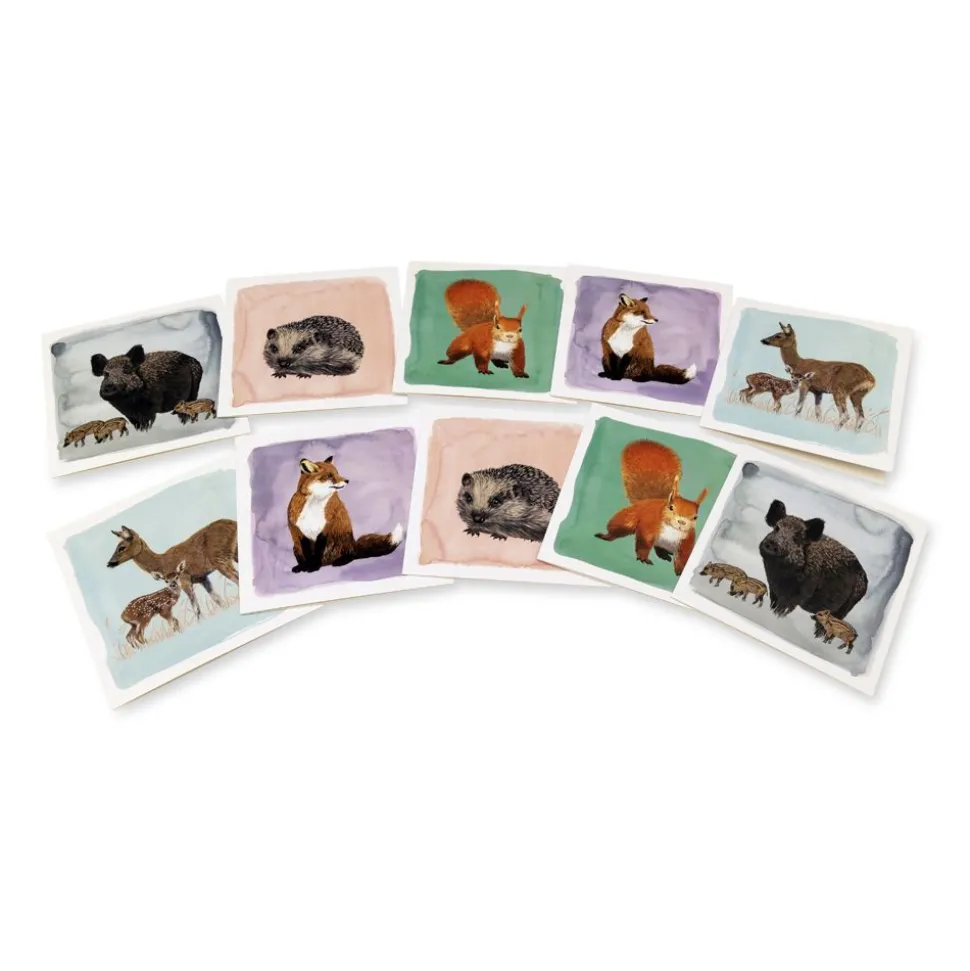 Grußkarten-Set Waldtiere - Myrte (2 x 5 Designs)