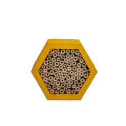 Holzbeton-Insektenhotel ‚‚Mathias‘‘, gelb