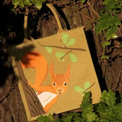 Jute-Einkaufstasche Eichhörnchen