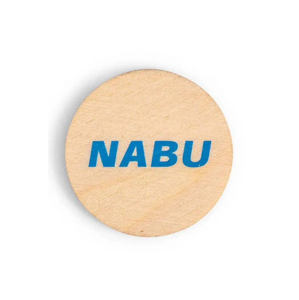NABU-Einkaufswagenchip aus Birkenholz