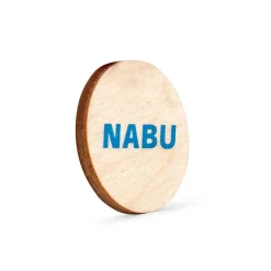 NABU-Einkaufswagenchip aus Birkenholz