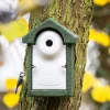 Nistkasten Holzbeton mit NABU-Wortmarke, 28 mm