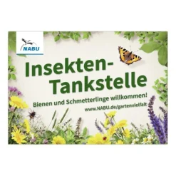Schild "Insekten-Tankstelle"