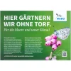 Schild „Torffrei gärtnern"